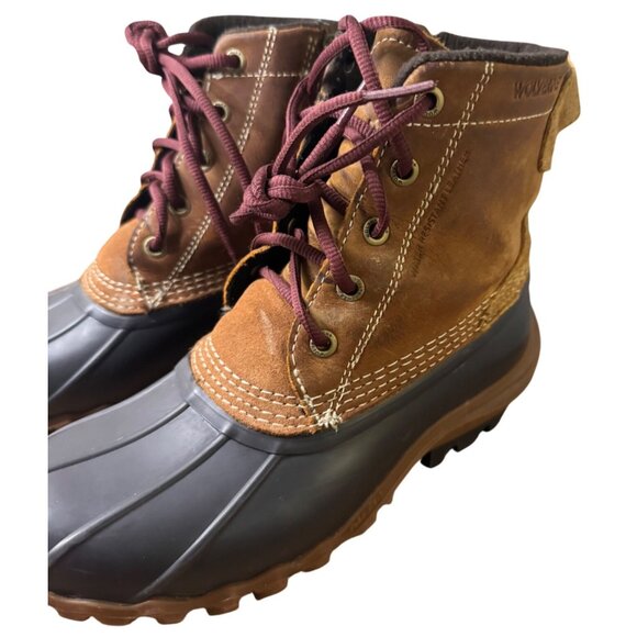 Wolverine 7M Womens Duck Boots With Leather Upper & Man-Made Balance In Brown & - Picture 6 of 12